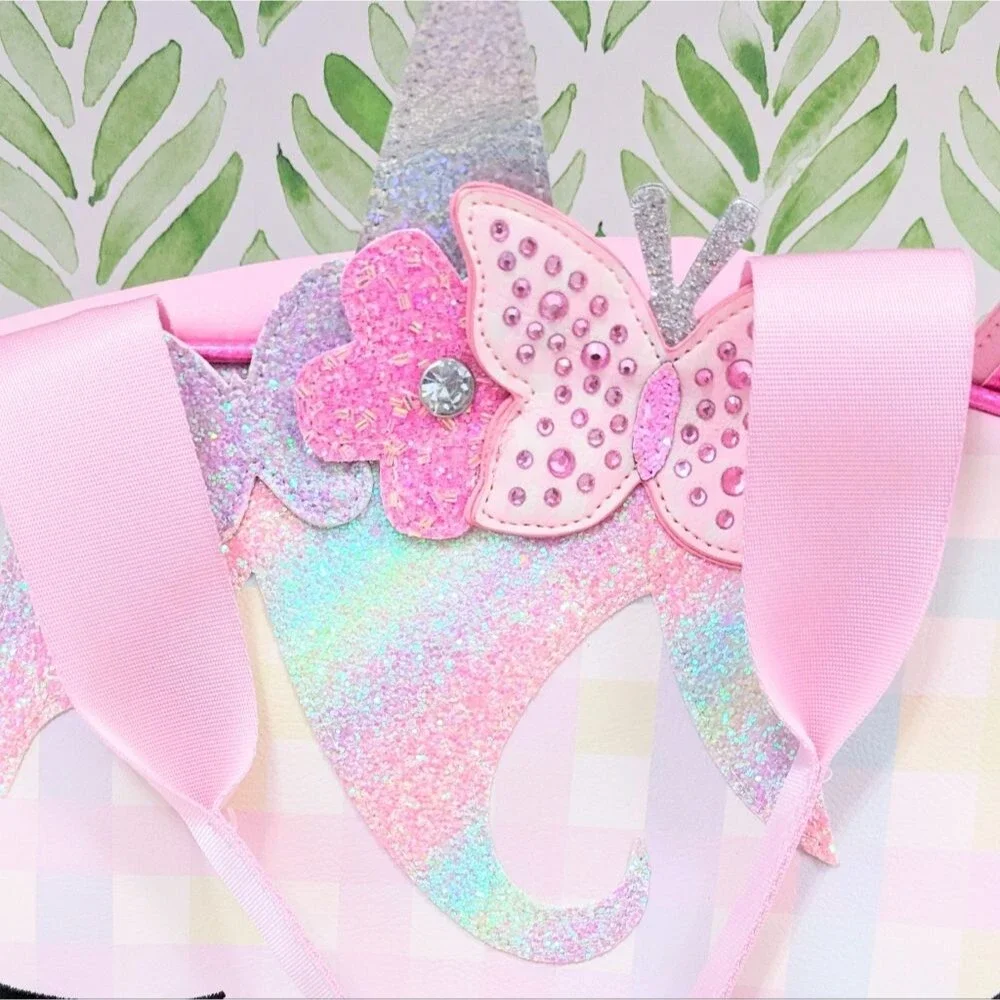 Pink Girl's Miss Gwen Duffle Bag OMG Accessories Glitter Unicorn Travel Party
